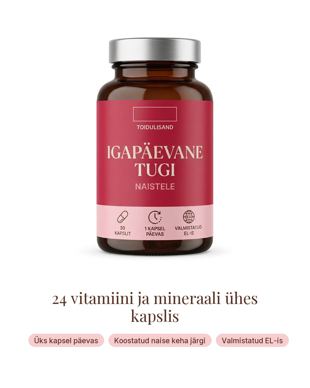 Primela Igapäevane tugi: 24 vitamiini ja mineraali ühes kapslis