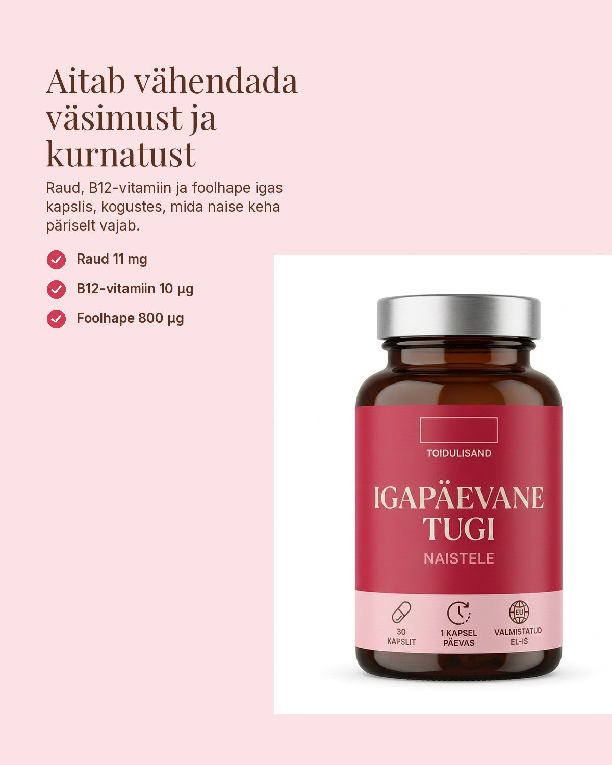 Raud, B12 ja foolhape aitavad vähendada väsimust